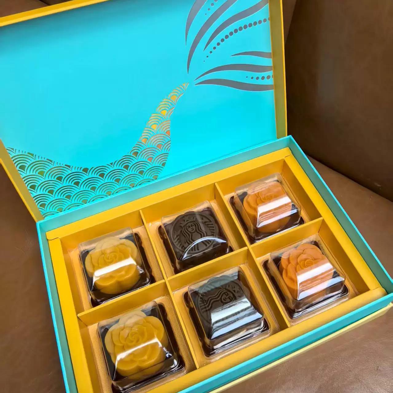 星巴克流金月餅禮盒6顆裝-358型